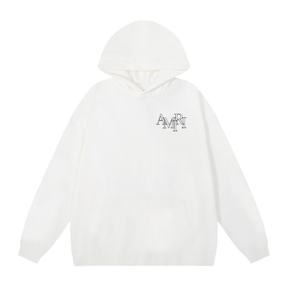 Amr Staggered Monochromatic Hoodie