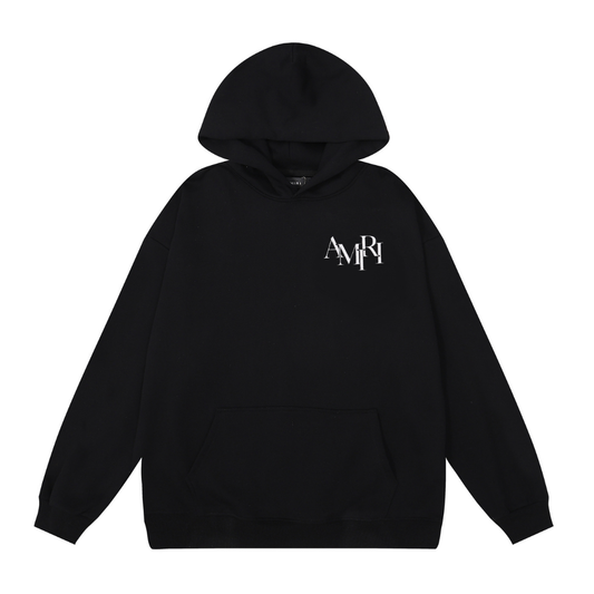 Amr Staggered Monochromatic Hoodie