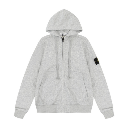 Stone Monogram Zip Hoodie