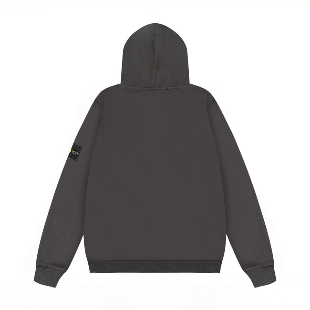 Stone Monogram Zip Hoodie