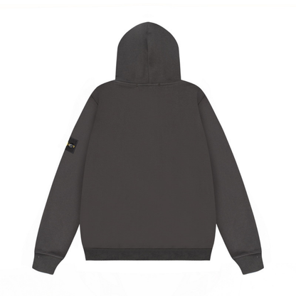 Stone Monogram Zip Hoodie