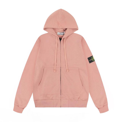 Stone Monogram Zip Hoodie