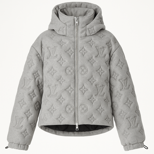 „LV“ PUFFER COAT GREY