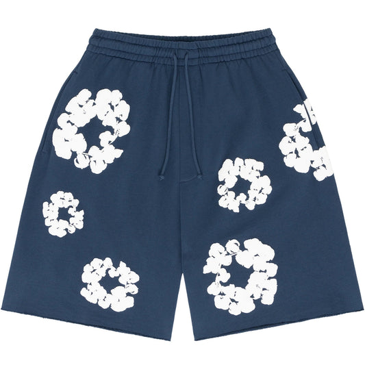 "Flower" Shorts Navy Blue