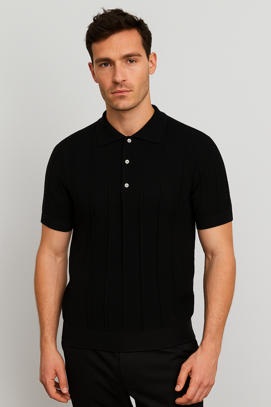 POLO SHIRT mit STRUKTURSTREIFEN